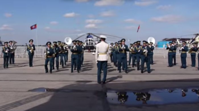 Kazakhstani Military Band performs Gangnam Style