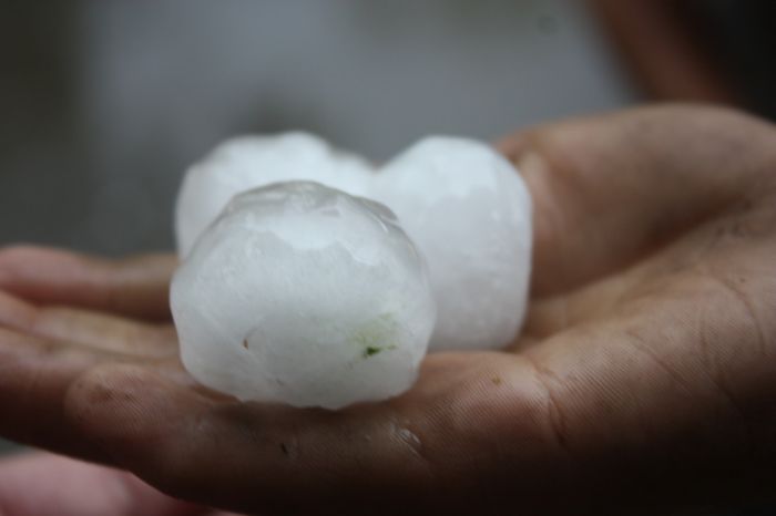 Hailstones hit Ust-Kamenogorsk