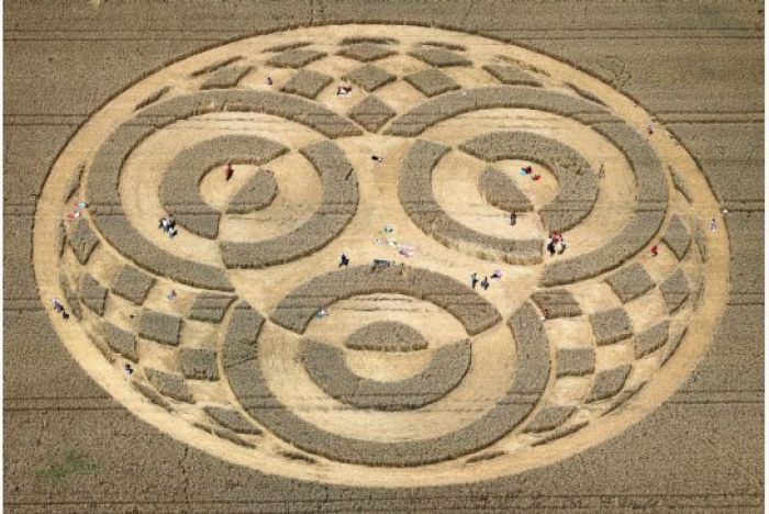 Thousands visit mysterious crop circles in German wheat field