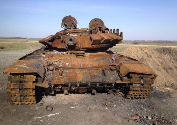 Charred tanks in Ukraine point to Russian involvement
