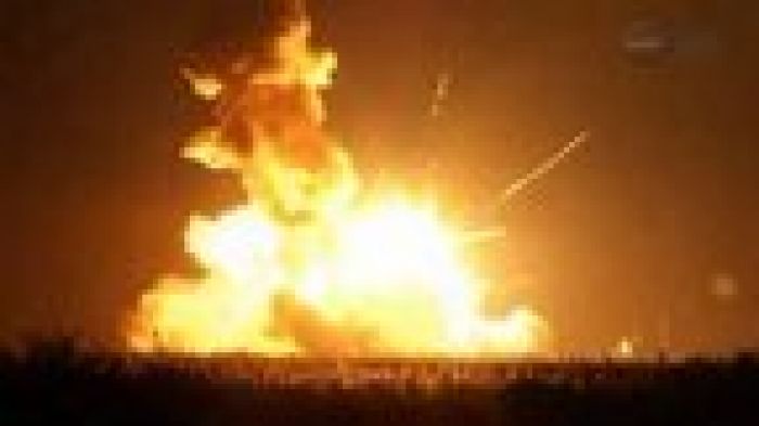 Probe of Virginia rocket blast begins; space station supplied