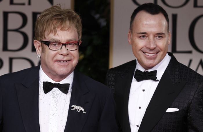 Sir Elton John and David Furnish marry