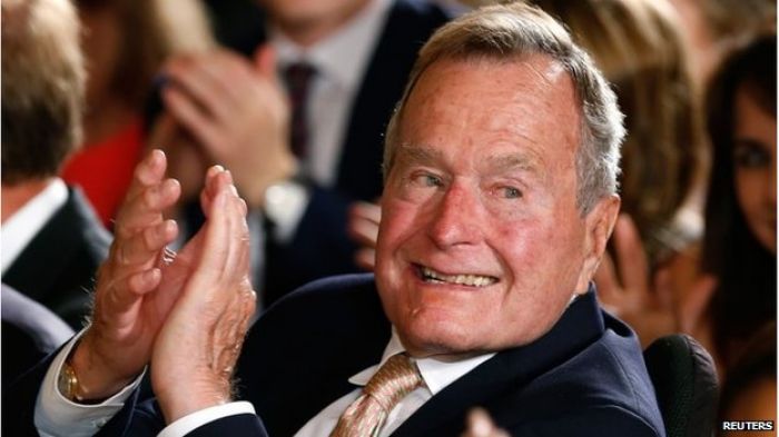 George HW Bush taken to hospital