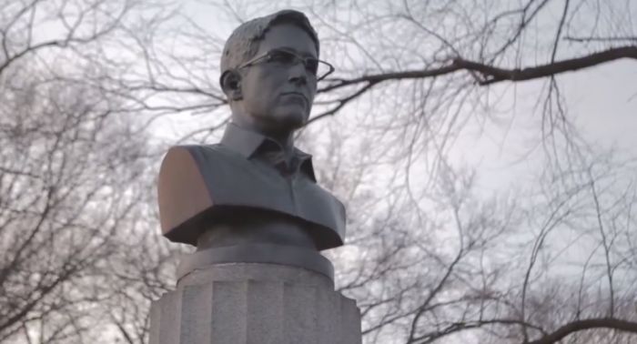 Massive Bust Honoring Edward Snowden Appears in New York City  