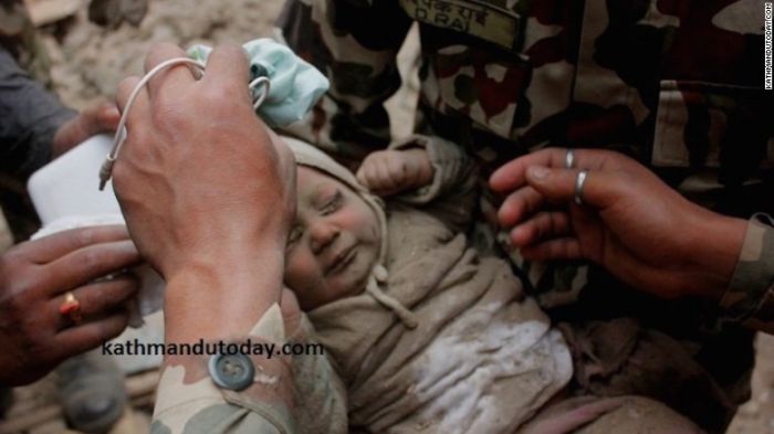 Baby pulled from Nepal earthquake rubble after 22 hours