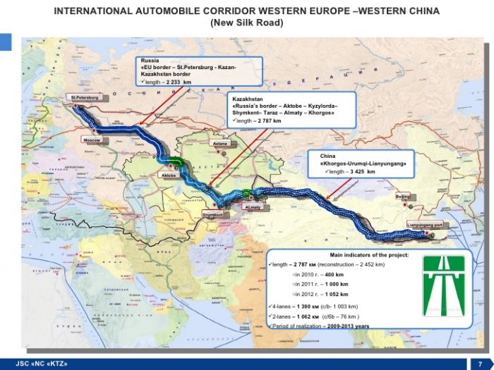 ​Kazakhstan to complete construction of 'Western Europe - Western China' in 2016