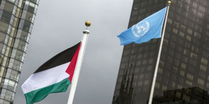 ​Palestinian flag raised at the United Nations headquarters for the first time