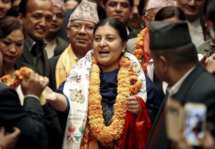 Bidhya Devi Bhandari elected Nepal's first female president
