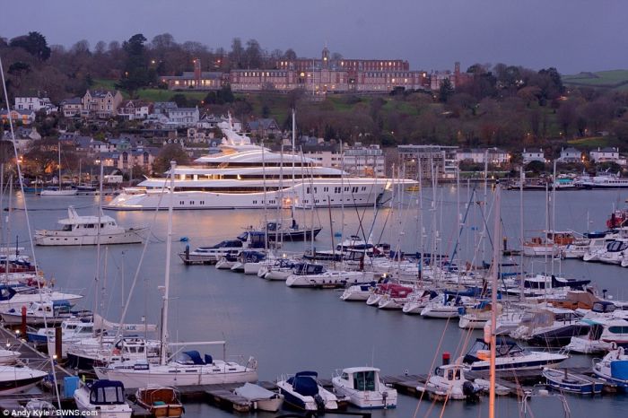 £150million 300ft super-yacht is owned by Mashkevich - mining tycoon from Kazakhstan