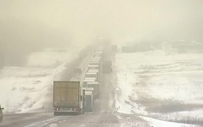Bad weather shuts down roads across Kazakhstan