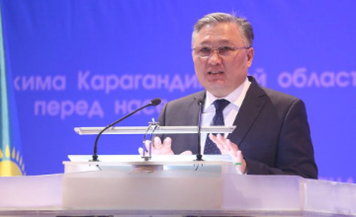 Karaganda region governor thanks foreign investors in English (VIDEO)