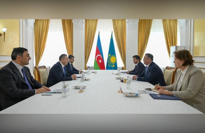 The Foreign Minister of Kazakhstan Held a Meeting with the Representative of the President of Azerbaijan on Special Assignments