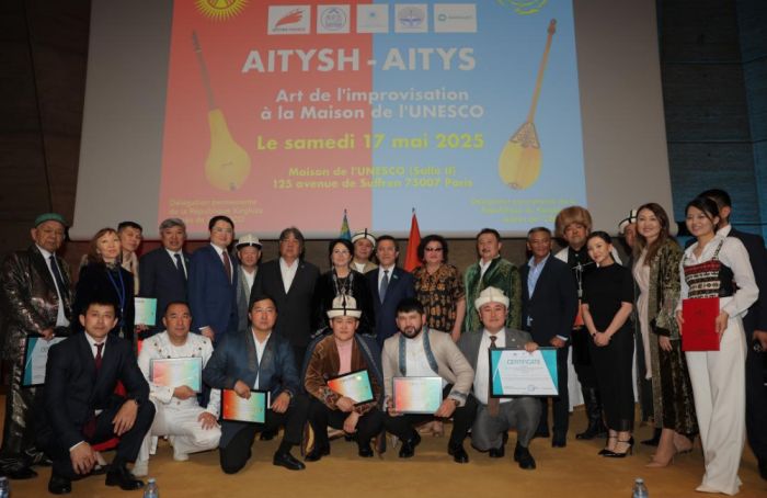 Historic International Aitys Brings Together Kazakh and Kyrgyz Akyns for the First Time at UNESCO Headquarters in Paris