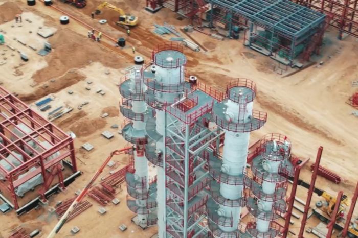 Construction of the Gas Processing Plant at Kashagan is ongoing