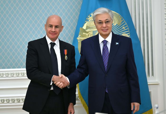 President Kassym-Jomart Tokayev receives Johan Eliasch, President of the International Ski and Snowboard Federation (FIS)