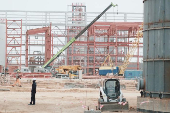 Weekly inspection of the Kashagan Gas Processing Plant construction by QazaqGaz management