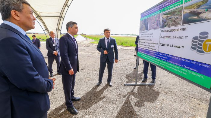 Olzhas Bektenov Inspects Implementation of the President’s Instructions on Flood Protection Measures and Construction of the Regional Hospital in North Kazakhstan Region