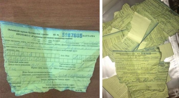 Желіде жыртылған полиция хаттамаларының суреттері пайда болды 