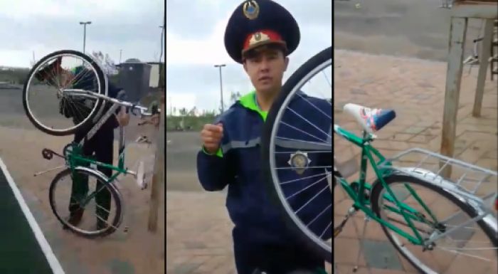 ​Велосипед құжатын көрсетуді талап еткен полицей астаналықтарды таңғалдырды 
