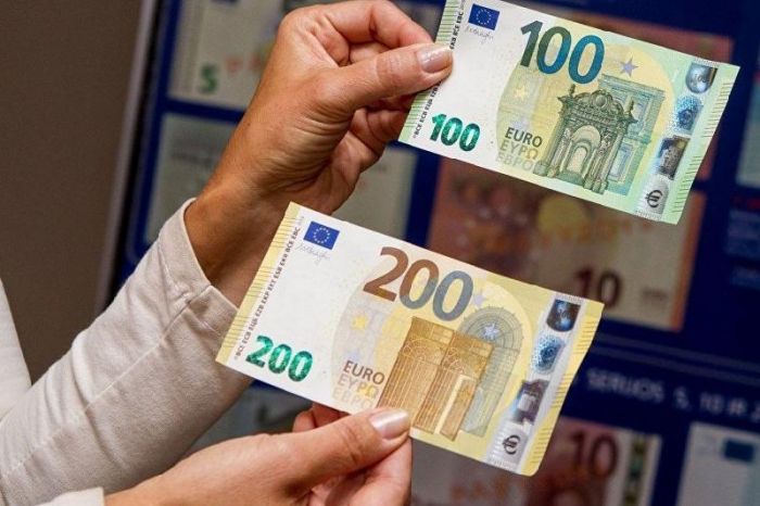​Еуропа орталық банкі жаңа €100 және €200 банкноттарын шығарды