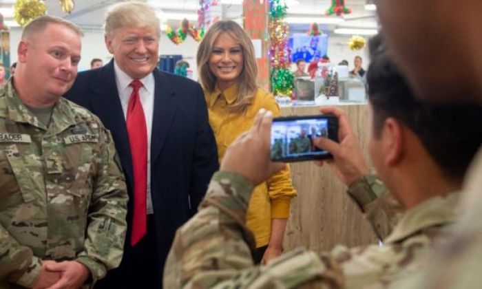 ​Дональд Трамп Ирактағы АҚШ әскеріне барды