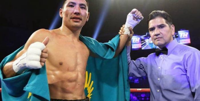 Жәнібек Әлімханұлы америкалық боксшыны техникалық нокаутпен жеңді