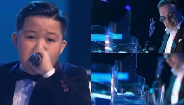 Ержанның дауысынан "Голос. Дети" байқауында стақан сынып кетті