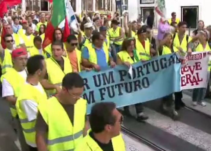 Португалдықтар Еуроодақтың қатаң үнемдеу шараларына қарсылығын білдірді