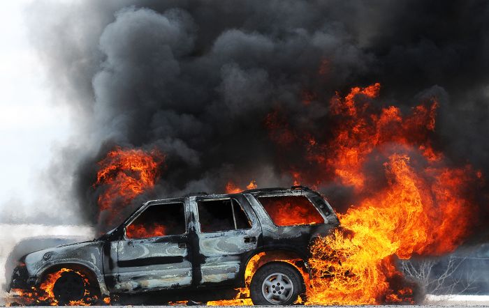 Көлігін өртеген браконьерлер үстінен қылмыстық іс қозғалды