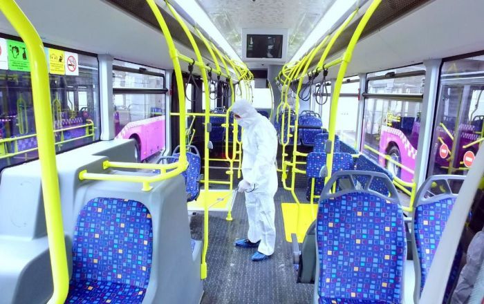 Қоғамдық көліктердің барлығы зарарсыздандырылып отырады