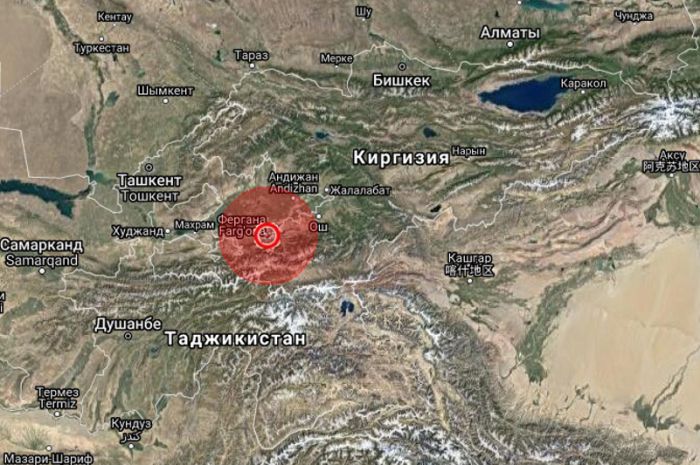 Қырғызстан мен Өзбекстан шекарасында 6 балл қуатымен жер сілкінді