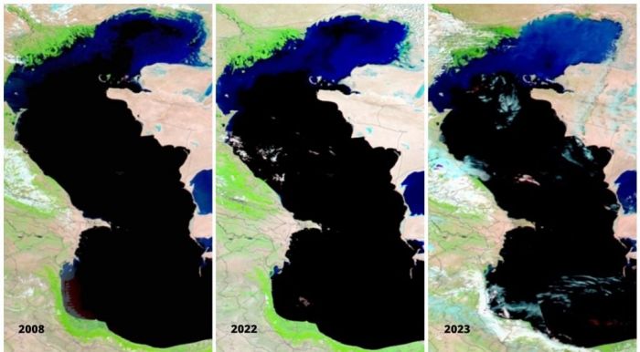 Каспий теңізінің тартылу ауқымы ғарыштан көрсетілді