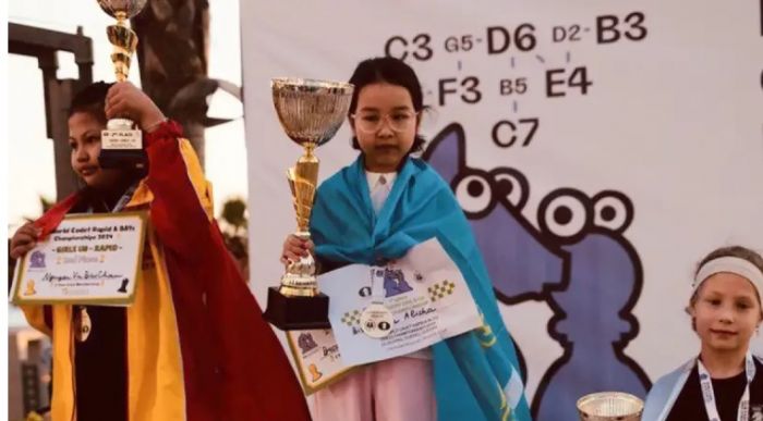 7 жастағы қазақ қызы шахматтан әлем чемпионы атанды
