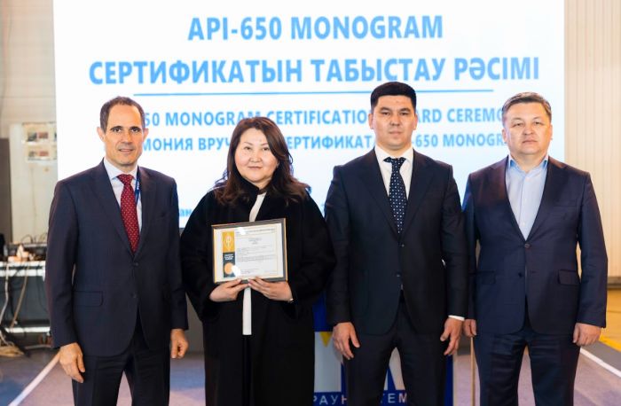 Қазақстандық зауыт NCOC компаниясының қолдауымен Америка мұнай институтының сертификатына ие болды