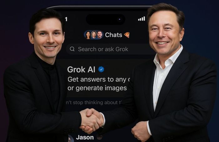 ​Дуров пен Маск бірігеді: Grok чат-боты барлық Telegram қолданушыларына қолжетімді болады