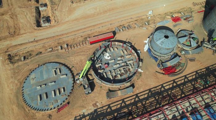 Қашағандағы ГӨЗ құрылысы: градирни резервуарларының гидравликалық сынағы аяқталды