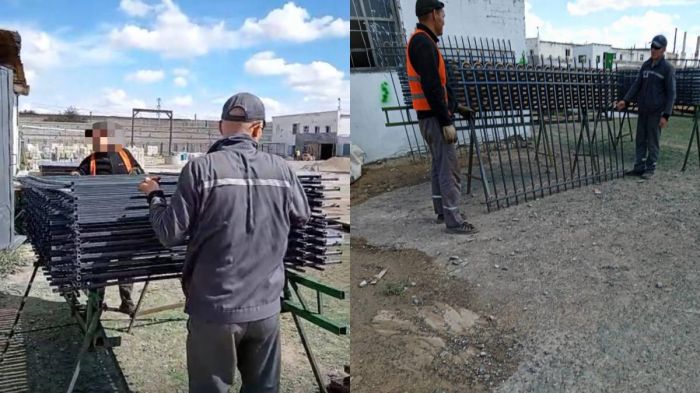 Қызылордада сотталғандар темір қоршаулар жасайды  