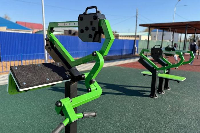 Мақатта жаңа балалар ойын алаңы ашылды