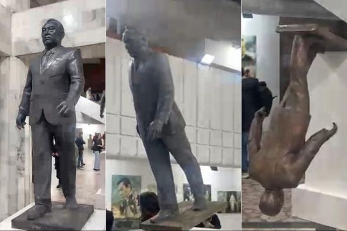 ​Мелдібековтің «Назарбаевтың құлауы» туындысын ресейлік музей сатып алды