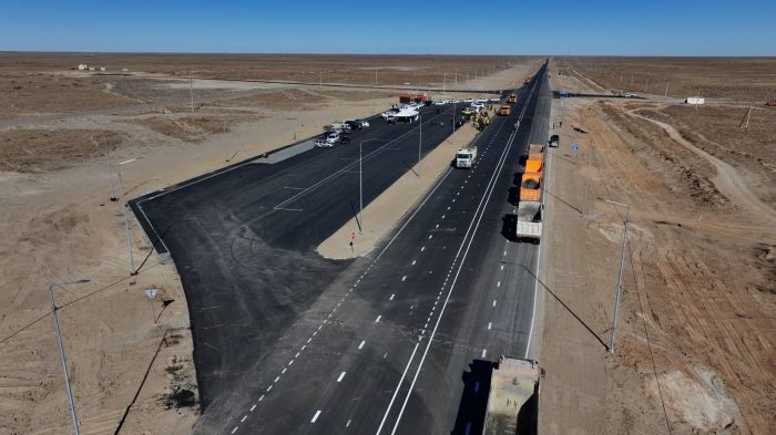 Атырау–Астрахань бағытындағы жол учаскесінде құрылыс жұмыстары қарқын алды