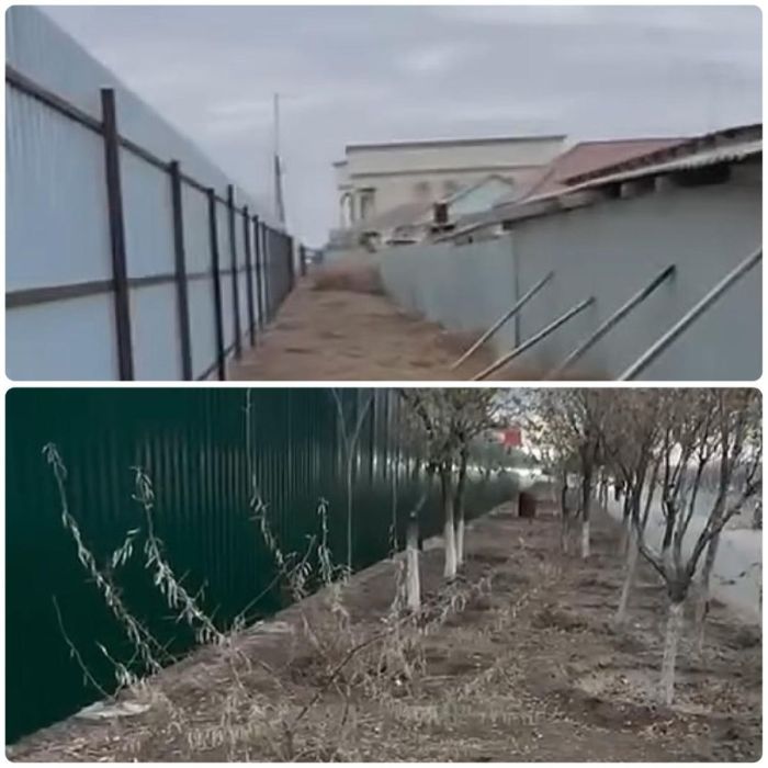 Көзден таса: Атырауда Бейбарыс даңғылы бойындағы жеке үйлер қоршаумен жабылды