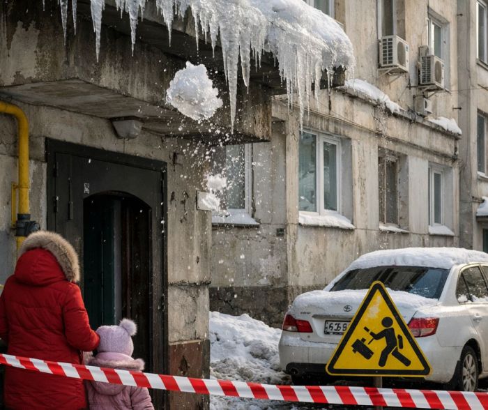 Абайлаңыз, сүңгілер: атыраулықтар шатырдан салбырап тұрған қауіпті мұздарға шағымдануда
