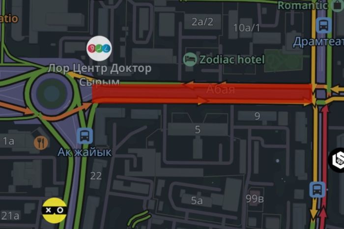 Абай көшесінің бір бөлігінде көлік қозғалысы екі аптаға шектеледі