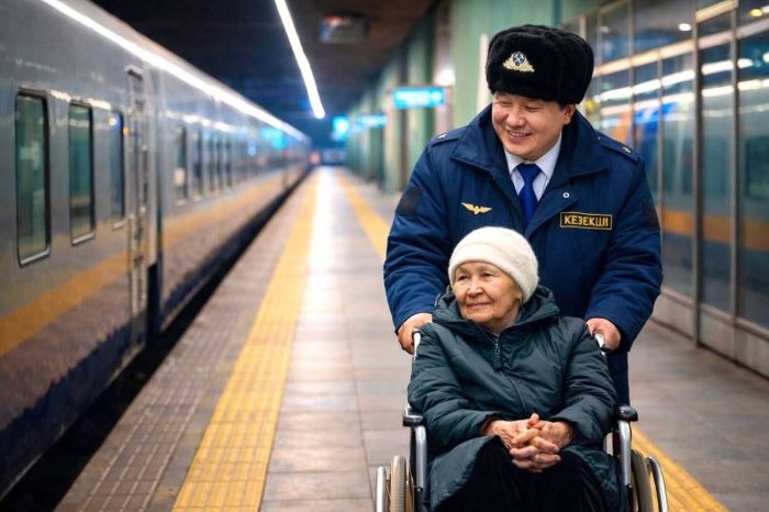 Вокзалдарда мүмкіндігі шектеулі жолаушыларға сүйемелдеу қызметі іске қосылды