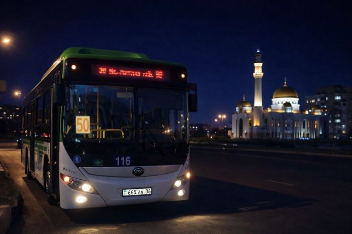 Атырауда тарауих намазынан кейін жамағатқа арнайы автобустар ұйымдастырылды