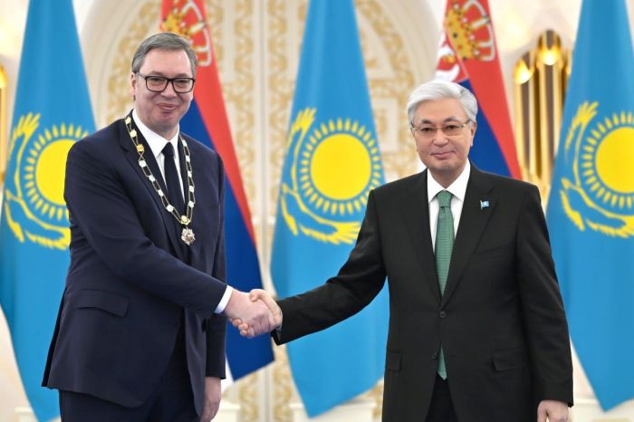 ​Тоқаев Сербия президентіне Қазақстанның жоғары мелекеттік марапатын тапсырды
