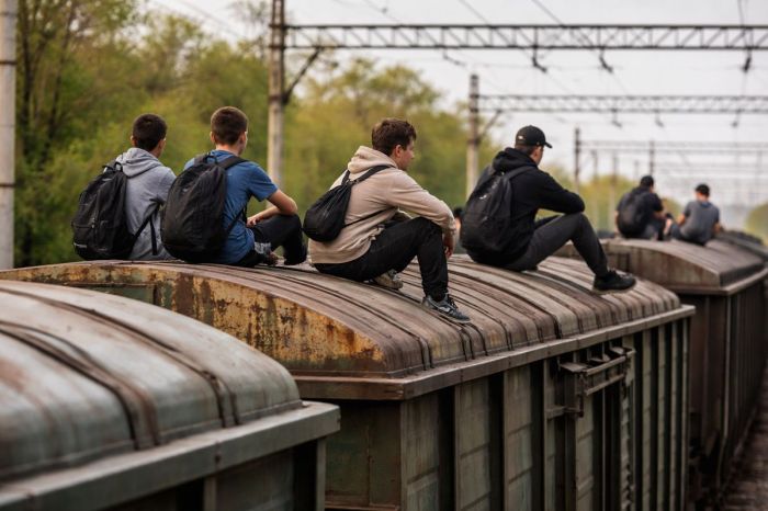 Алматыда жүк пойызының үстіне шығып алған жасөспірімдер видеоға түсіп қалды