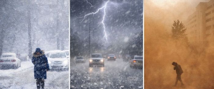 17 өңірде дауылды ескерту: Жаңбыр соңы қарға ұласып, желдің жылдамдығы 28 м/с жетеді