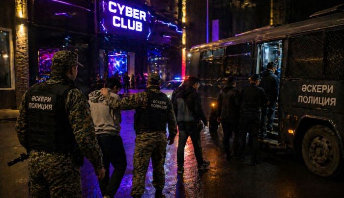 Атырауда әскерге шақырылатын жастағы азаматтарды ойын клубтарынан ​алып кеткен