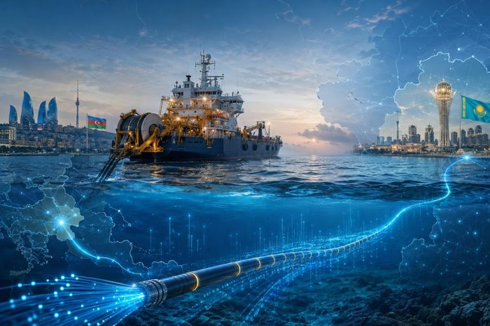 ​Ақтау мен Баку арасында су асты интернет-кабелін төсеу басталды